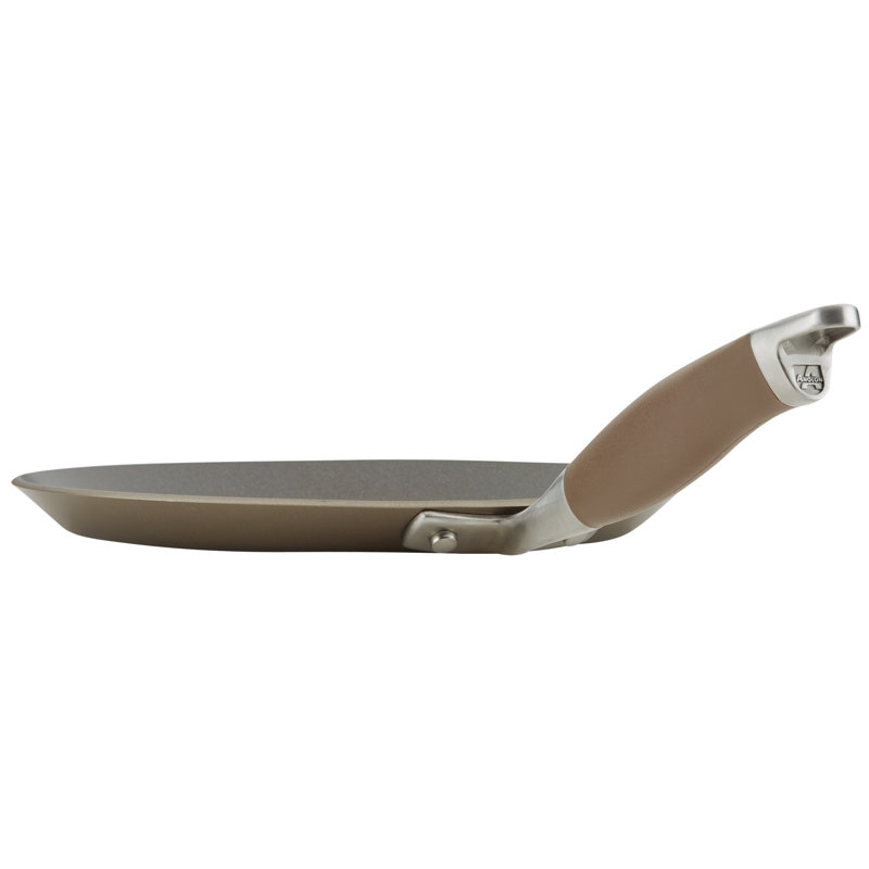 Anolon Advanced Home Hard Anodized Nonstick Crepe / Pancake Pan, 9.5 Inch, Brown
