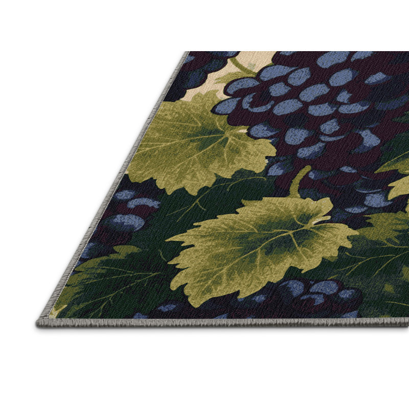  Tapis lavable raisin Muscat, Carré 5 pi