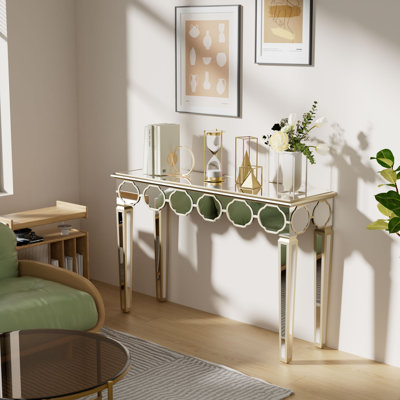 Jocqua 47.24'' Glass Top Console Table