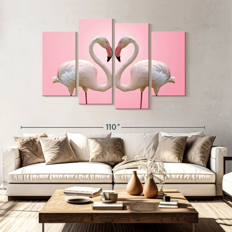 Flamingo Affection, H 54 po x l 84 po