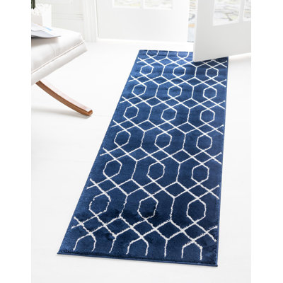 Tapis bleu marine / argent Glam