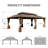 22 Ft. W x 14 Ft. D Aluminum Patio Gazebo