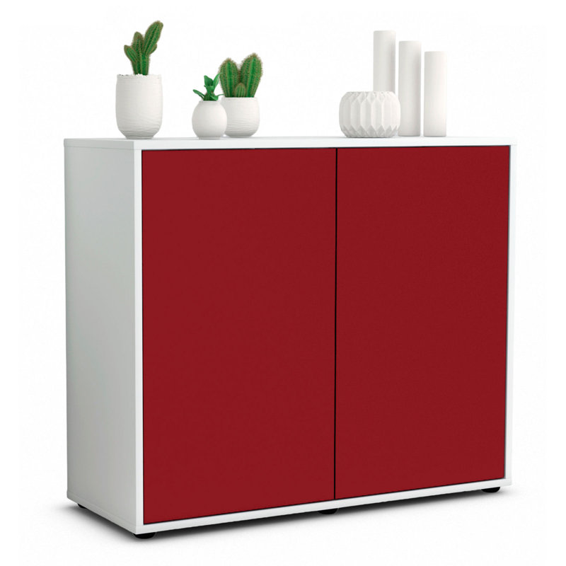 Quintara 92cm Sideboard, White/Red