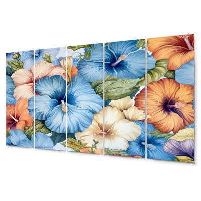 Coastal Plants & Flowers Wall Decor on Metal