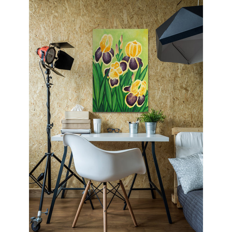 «Irises», reproduction sur toile tendue, H 60 po x l 40 po