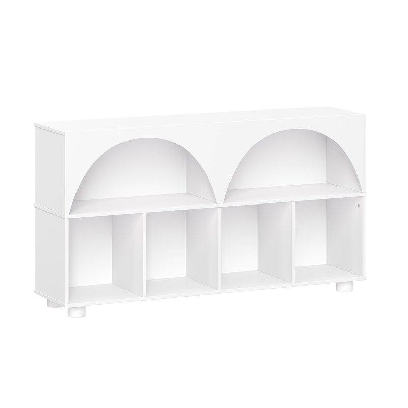 Bibliothèque RiverRidge Kids Curve 46 "avec 4 casiers et une conception arquée