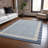 Machine Washable Indoor/Outdoor Christain ACN1404 Navy Rug-109530493