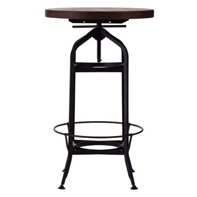 Walnut Round Wood Top Dining Table