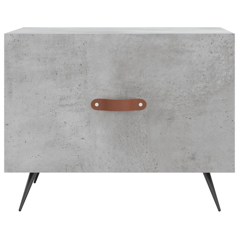 Chonie Four Leg Coffee Table with Storage, Concrete Grey