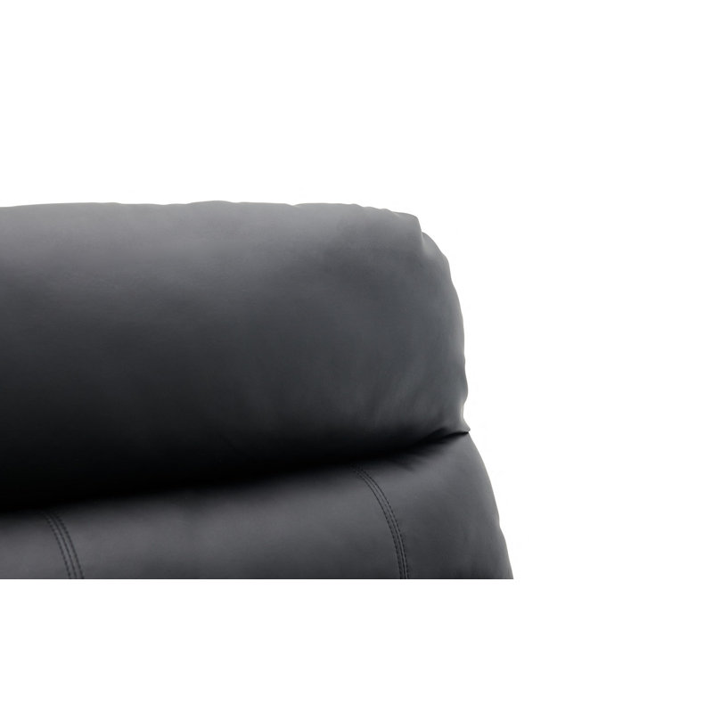 Carter 3 Seater Faux Leather Reclining Sofa, Left