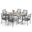Ensemble repas pour 6 personnes avec table rectangulaire et coussins Boule