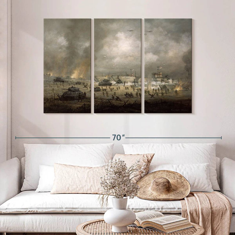 Keiri The Tanks Go In Sword Beach, 32" H x 50" W