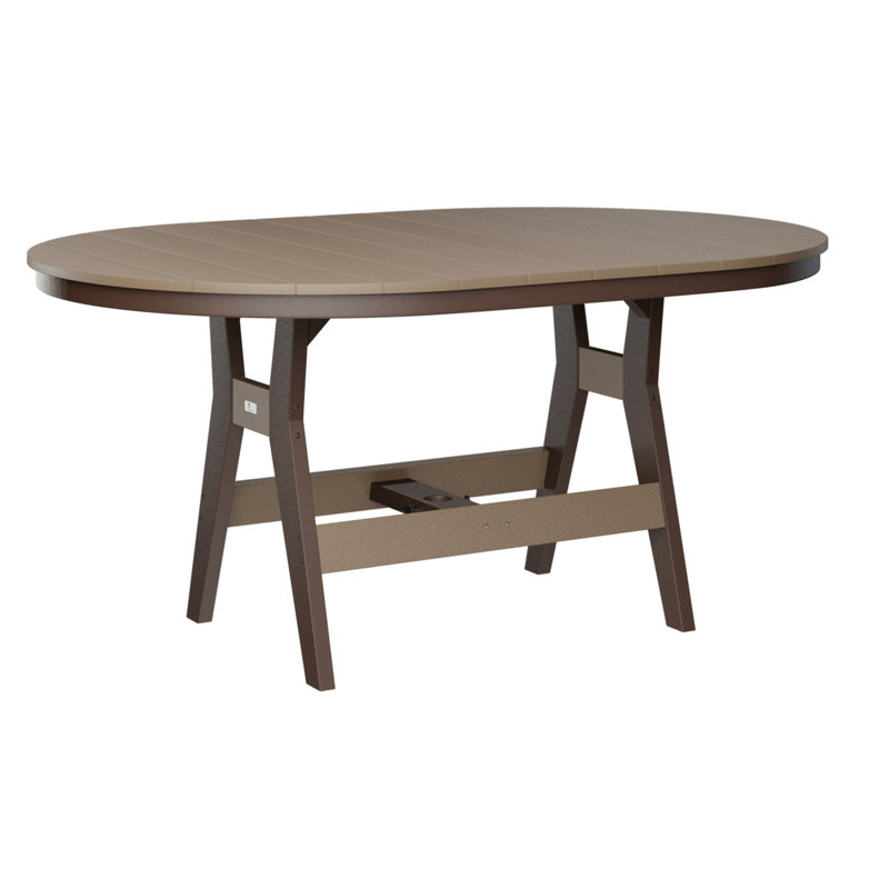 Table de bar berlinoise Berlin, Chocolat / Brun, 38.87" H x 64" W x 44" D, Bois vieilli