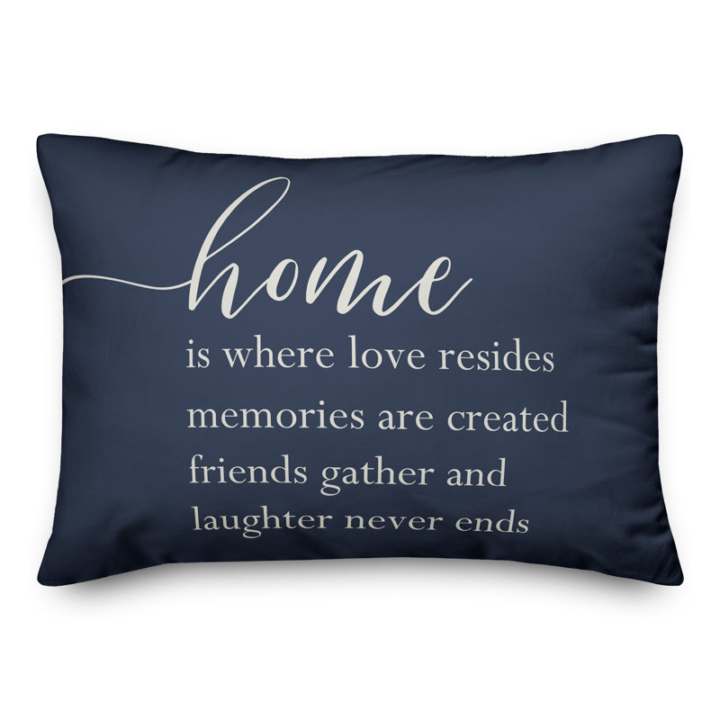Outdoor Reversible Throw Pillow, Blue
