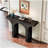47” Modern Black Console Table for Entryway & Behind Sofa – Narrow Hallway Table with Arched Base