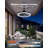 Lumary 20'' Smart Outdoor Ceiling Fan with RGBAI Lights, Wi-Fi Bluetooth Connect, Waterproof Plug in Fandelier Fan with Hook/Remote/APP Control for Patios GazeboWork with Alexa Google 