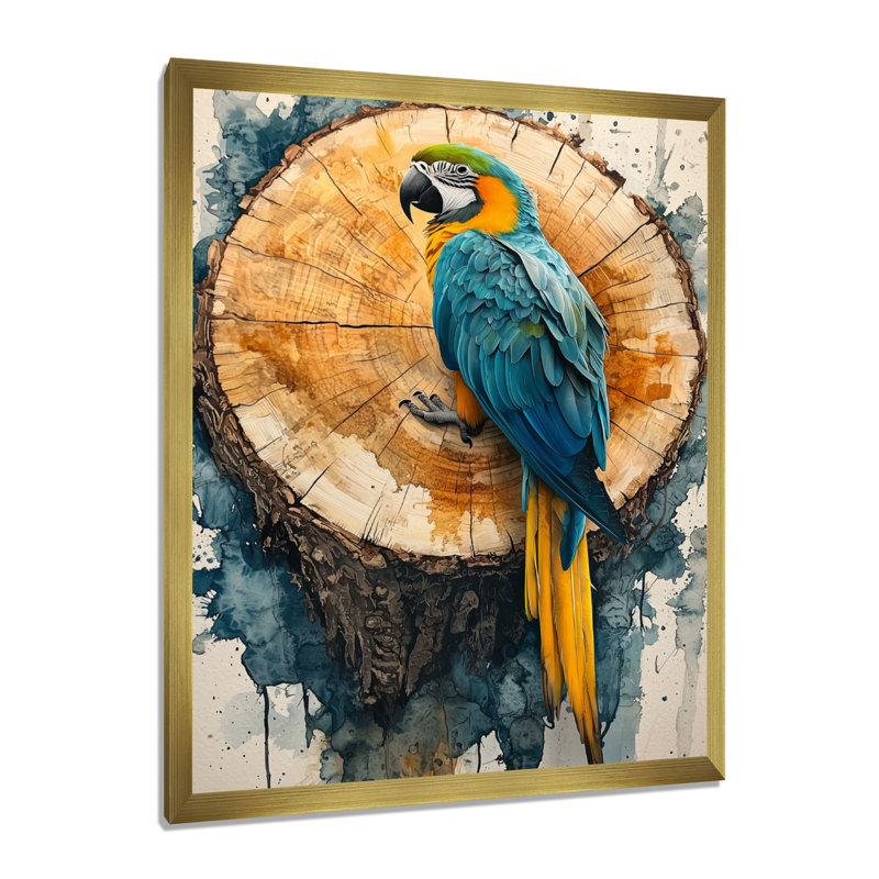 Colombe - animaux, art mural, Impression d'un seul cadre photo, H 32 po x l 24 po, Doré