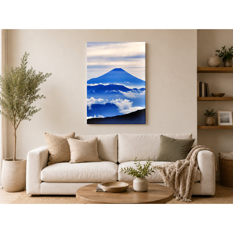 Mont Fuji Above the Clouds - Portrait, art mural sur toile, 11" W x 14" H