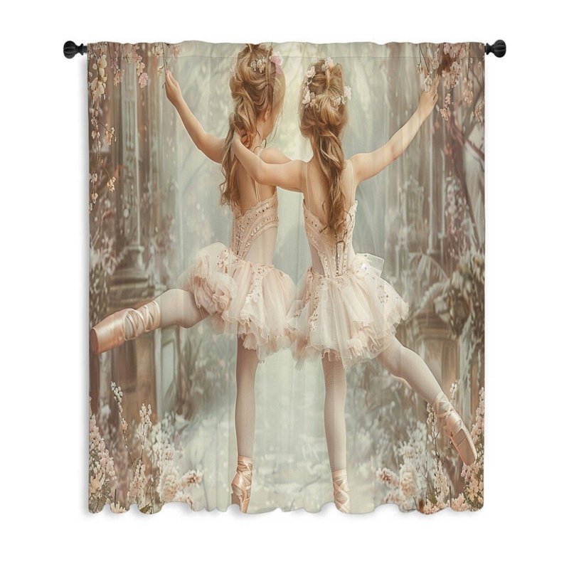 Rideau transparent en polyester Dharam, L 53 po x L 99 po