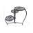 Folding 3-Tier Iron Plant Stand with Elegant Leaf Cutout Design for Indoor Living Spaces and Outdoor Garden Use – 22", Black