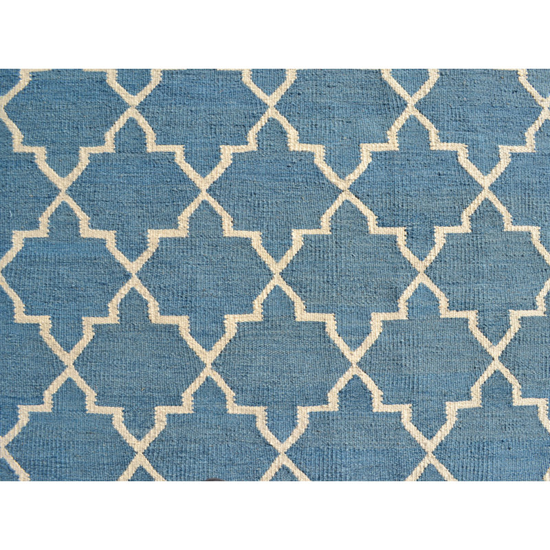 Geometric Area Rug in Blue