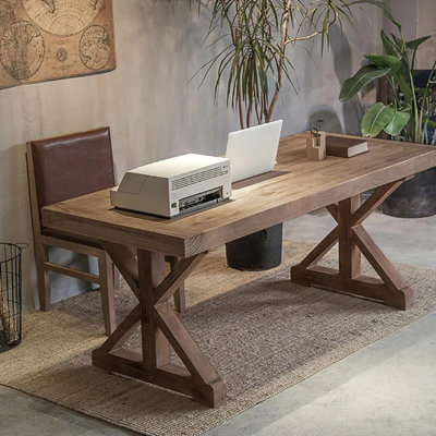 Solid Wood Base Writing Desk