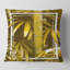 Carré, bambou jaune et feuilles tropicales - Coussin décoratif imprimé tropical-60159376