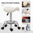 Wibaux Adjustable Height Lab Stool with Footring Wheels-1160060391