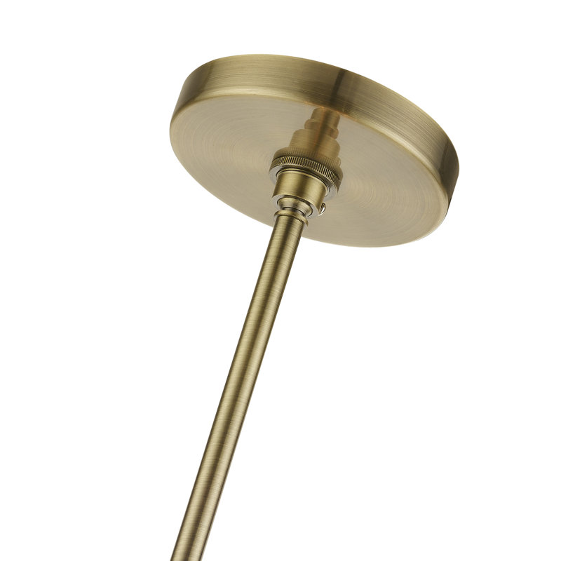 Ryzen 6 - Light Dimmable Sphere Chandelier, 25.75" H x 25.75" W x 25.75" D, Antique Brass
