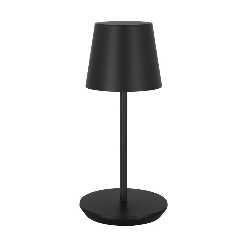 Nevis Short Accent Rechargeable Table Lamp, Black