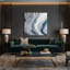 Abstrait art fluide sur toile grise 25-25549829