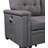 Nathan 84" Dark Gray Reversible Sleeper Sectional Sofa With Storage Chaise-343312332