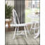 Ensemble de table de salle à manger blanche 5 pièces avec 4 chaises Windsor de style campagnard, robuste et élégant