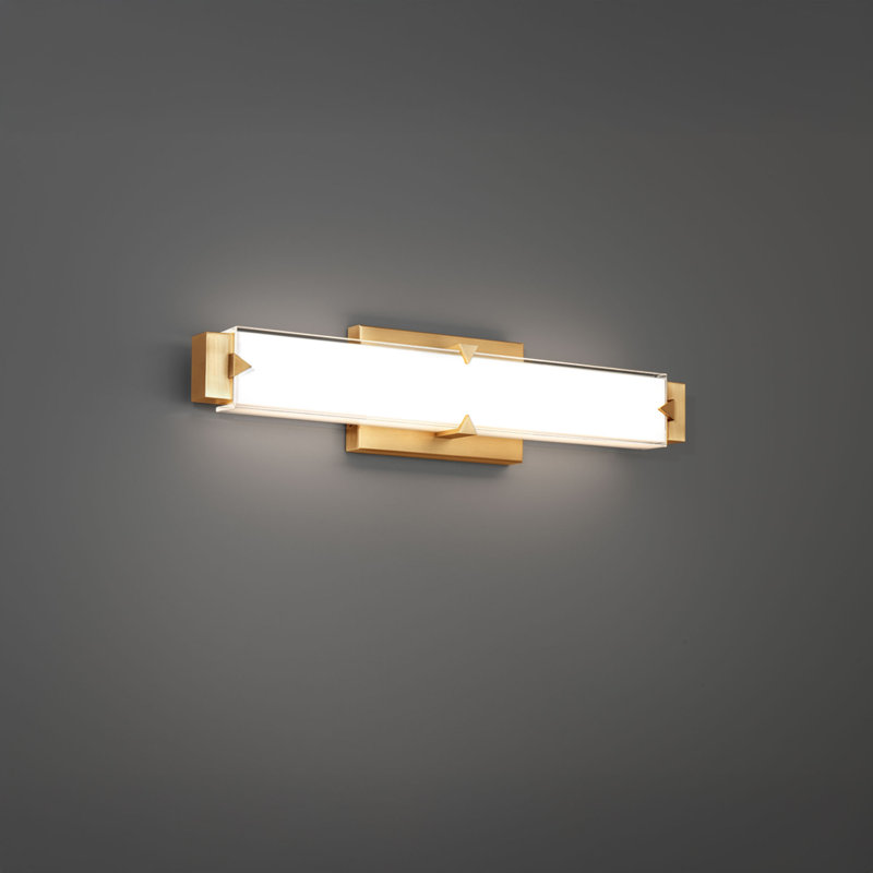 Carlisle 27" Dimmable LED Bath Vanity & Wall Light With Glass Shade And Built In Color Temperature Switch (2700K/3000K/3500K/4000K)