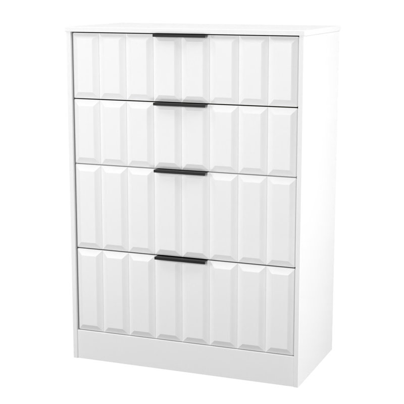 77 cm W Chest of 4 Drawers, White