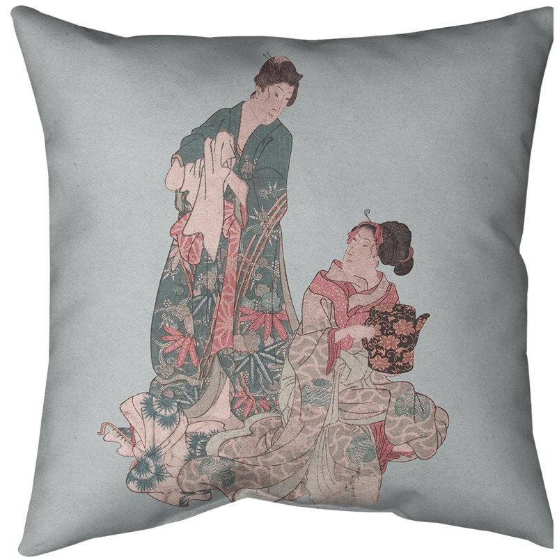 Housse de coussin wellspring of amour, 18 po x 18 po, Vert, Polyester filé