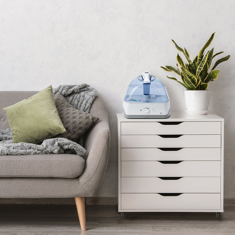 Perfect Aire 1.3 Gallon White Ultrasonic Cool Mist Humidifier