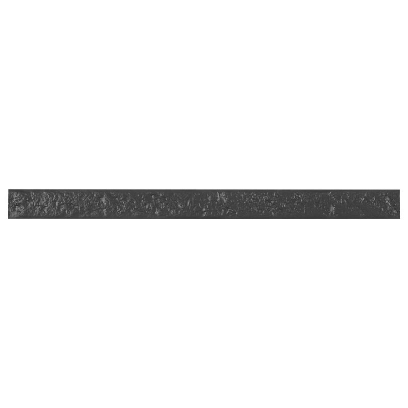 Arlo 1X11 3D Textured Matte Ceramic Bullnose, Antique Black