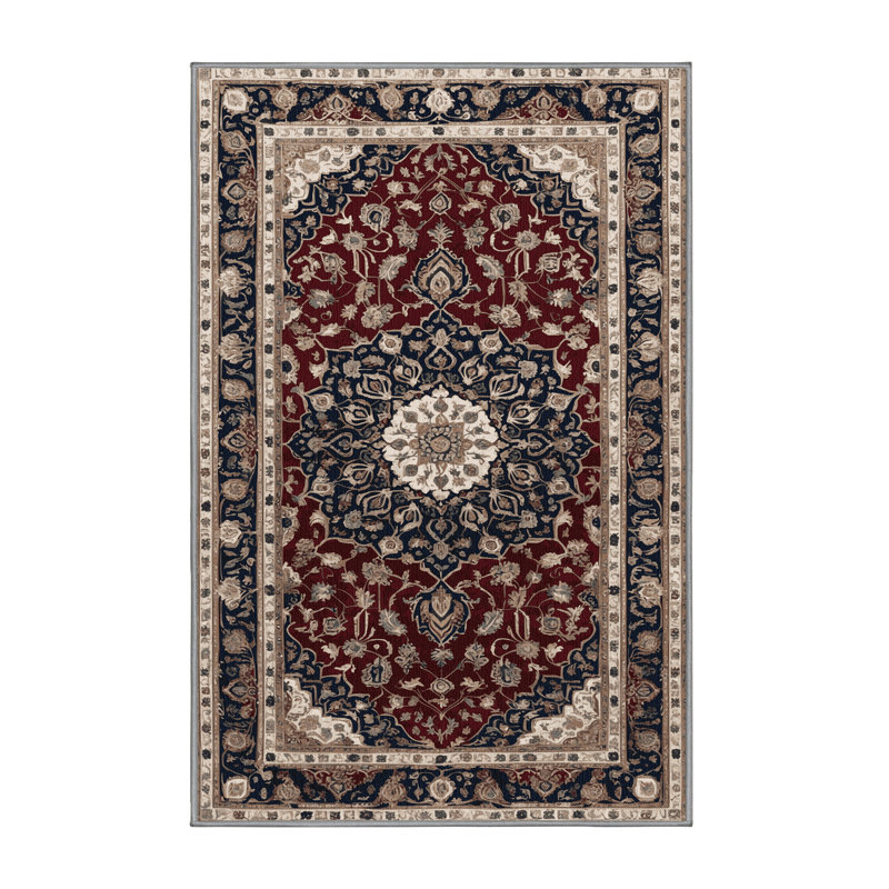 Machine Washable Persian Gray Area Rug, Rectangle 2' x 3'