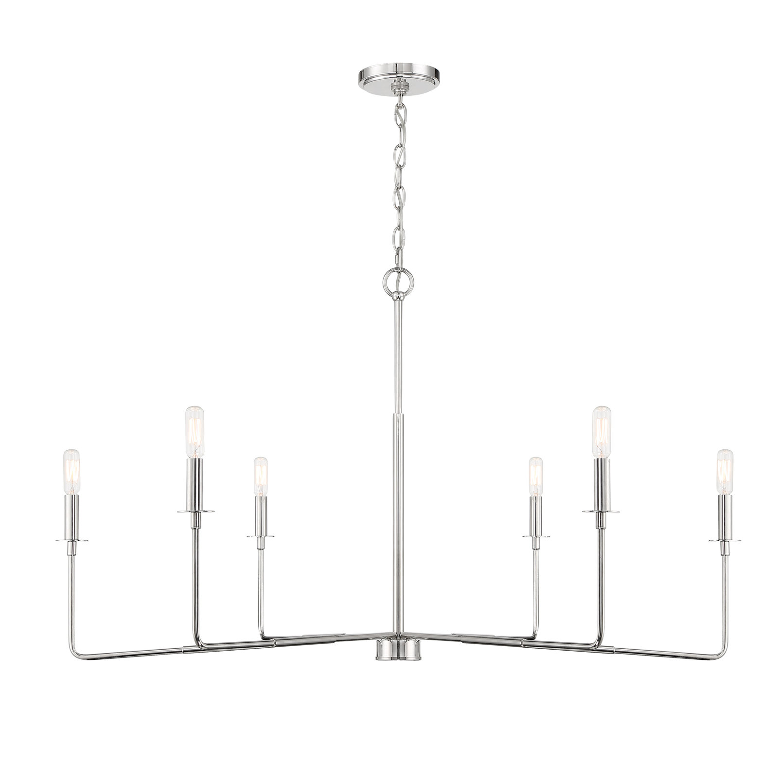 Alysa 6-Light Chandelier, Polished Nickel
