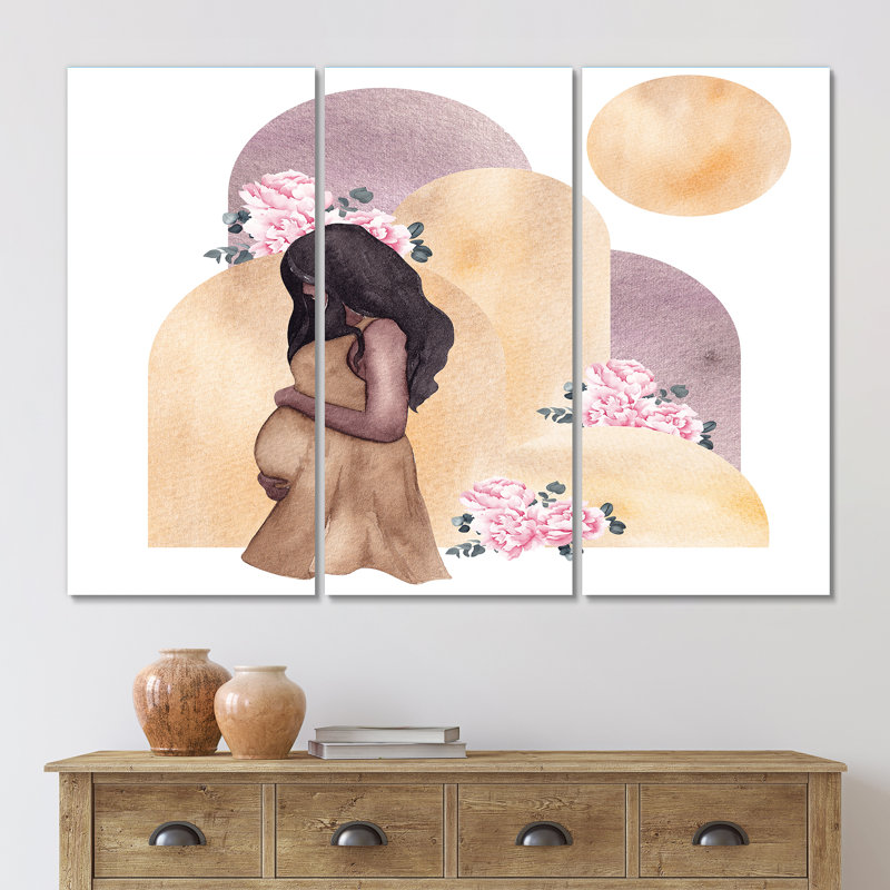«Young Pregnant Woman», reproduction d'art sur toile Glam, H 28 po x l 36 po x P 1 po