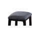 Tabouret à hauteur de comptoir attrayant en tissu gris et patiné