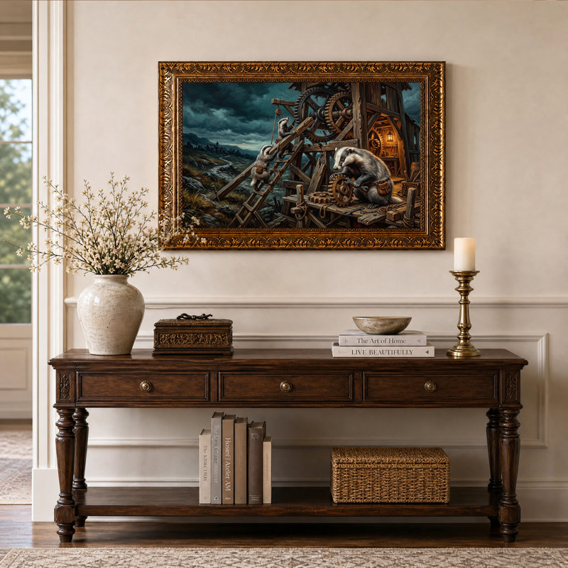 Art mural sur toile Badgers In Dark Steampunk, H 16 po x l 24 po