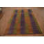 Élégant tapis multicolore de style Gabbeh 6 x 8 avec des teintes pastel rayées