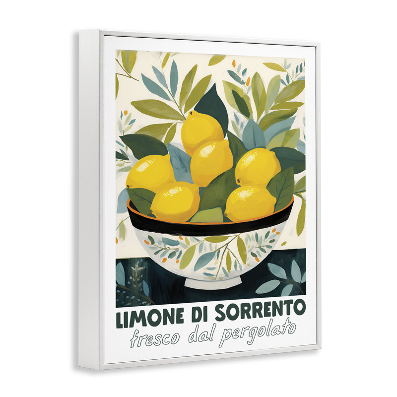 Charmant bol de citrons, estampe numérique, design by Lux + Me Designs, H 14 po x l 11 po