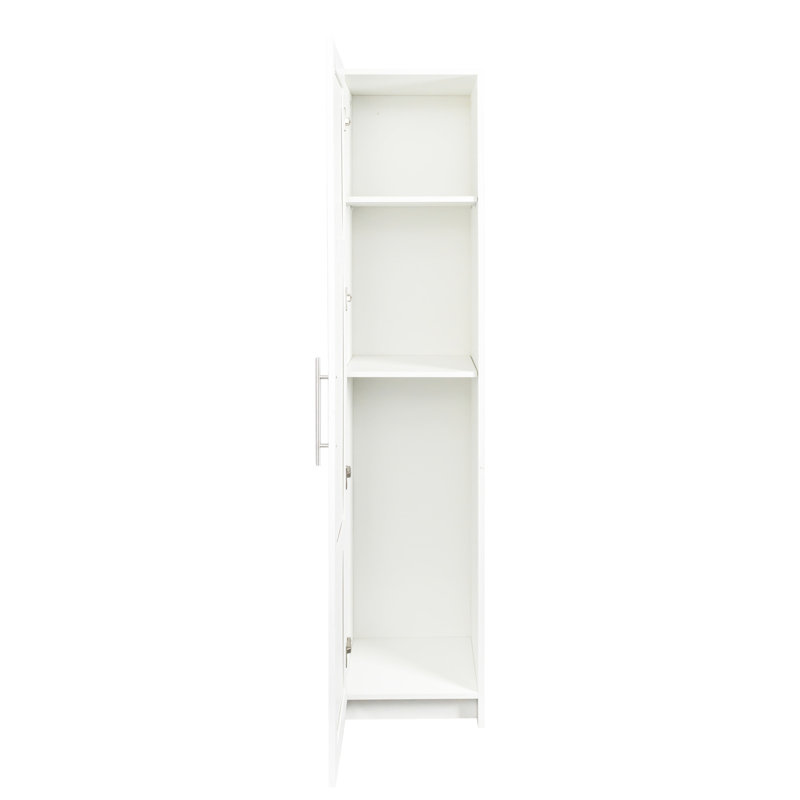 Armoire de rangement empilable 15,57 "x P 72,12", blanche - fonctionnelle pour chaque pièce Tablettes et cloisons mobiles Portes intérieures spacieuses Conception pratique