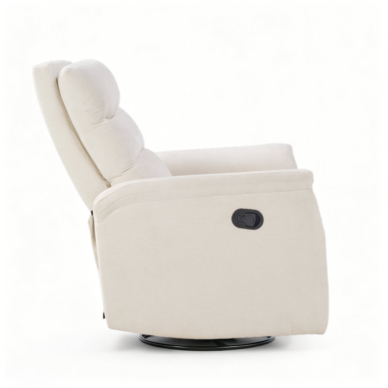  Fauteuil inclinable manuel pivotant et berçant de 34,6 po de largeur, Beige