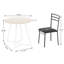 Ensemble de table de salle à manger moderne pour 4 chaises de salle à manger avec pieds en métal-1758211219-1758211180