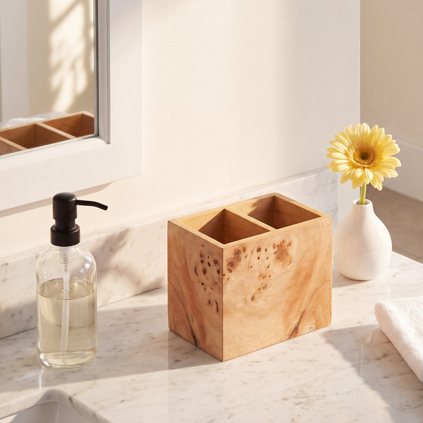 Duras Wood Toothbrush Holder