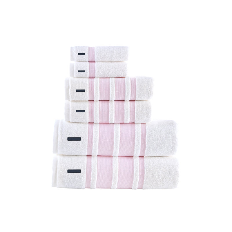 Clarion 6 pcs Towel Set, I, Pink